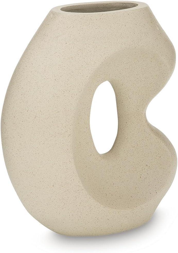 imageSignature Design by Ashley Odion Casual Vase with Abstract Design Beige