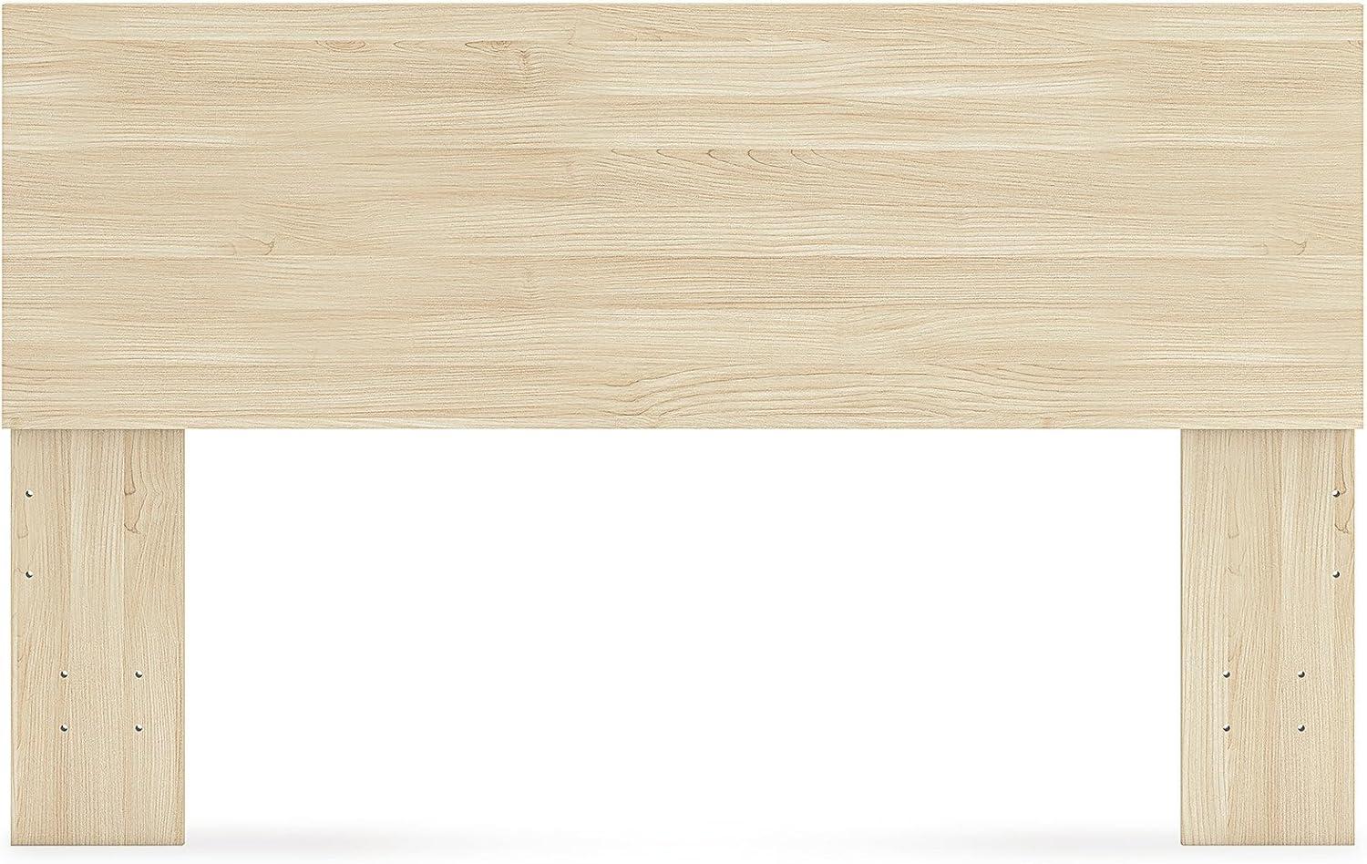 imageSignature Design by Ashley Onita Contemporary Panel Headboard with Natural Finish King Light BrownLight Brown