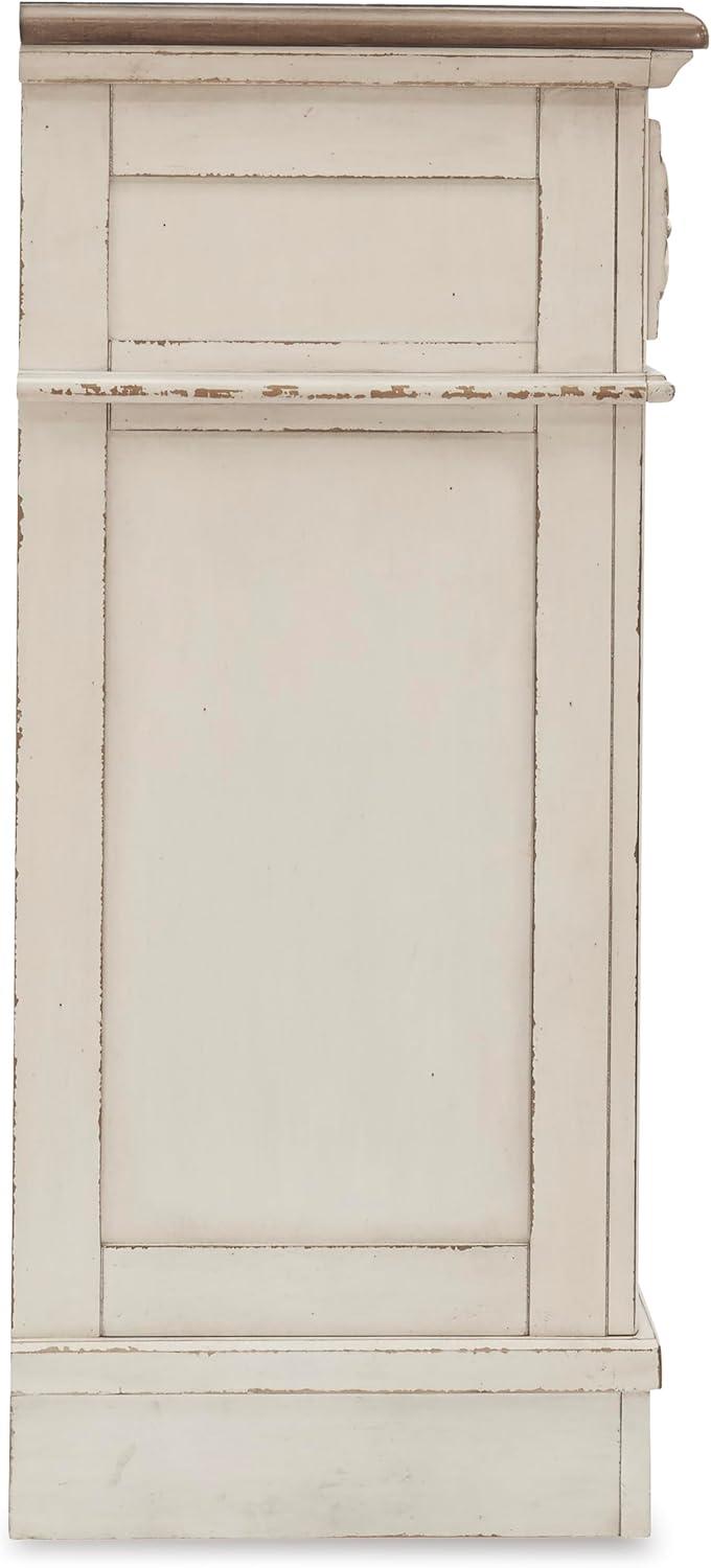 imageSignature Design by Ashley Realyn Cottage 6Drawer Dresser and Mirror with Safety Stop and FeltLined Top Drawer WhiteCream