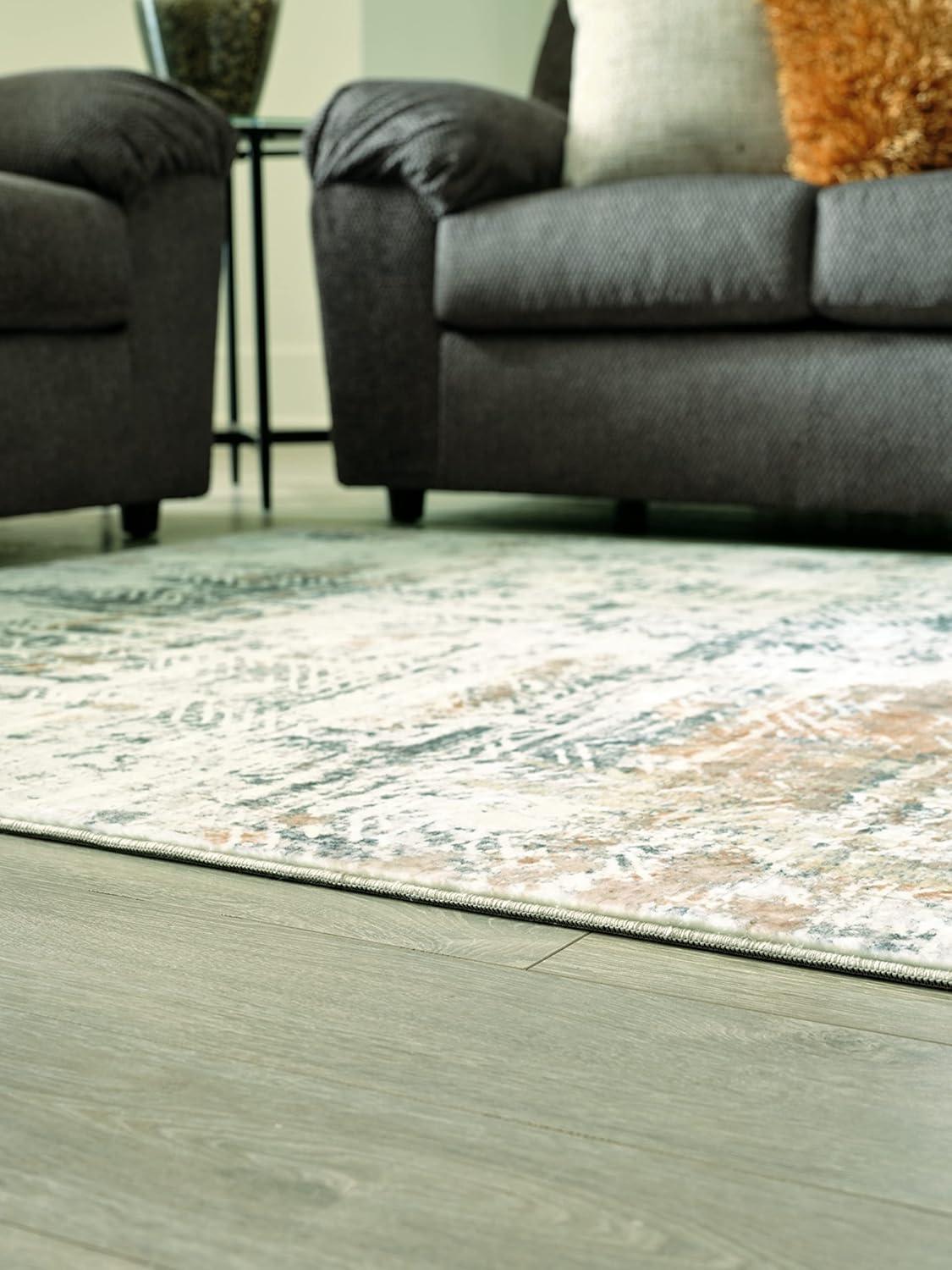 imageSignature Design by Ashley Redlings Contemporary 5x7 Area Rug Cream amp Gray5 x 7 Rectangular