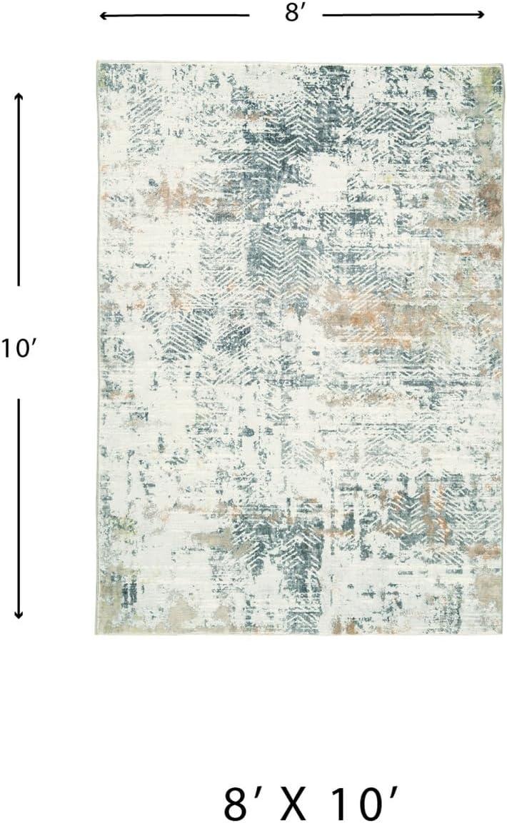 imageSignature Design by Ashley Redlings Contemporary 5x7 Area Rug Cream amp Gray76 x 96 Rectangular