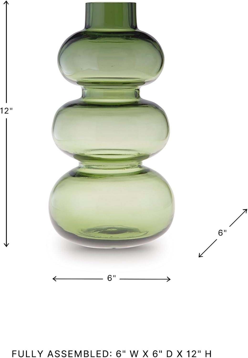 imageSignature Design by Ashley Renethorne Minimalist Watertight Glass 12 Vase Light GreenLight Green