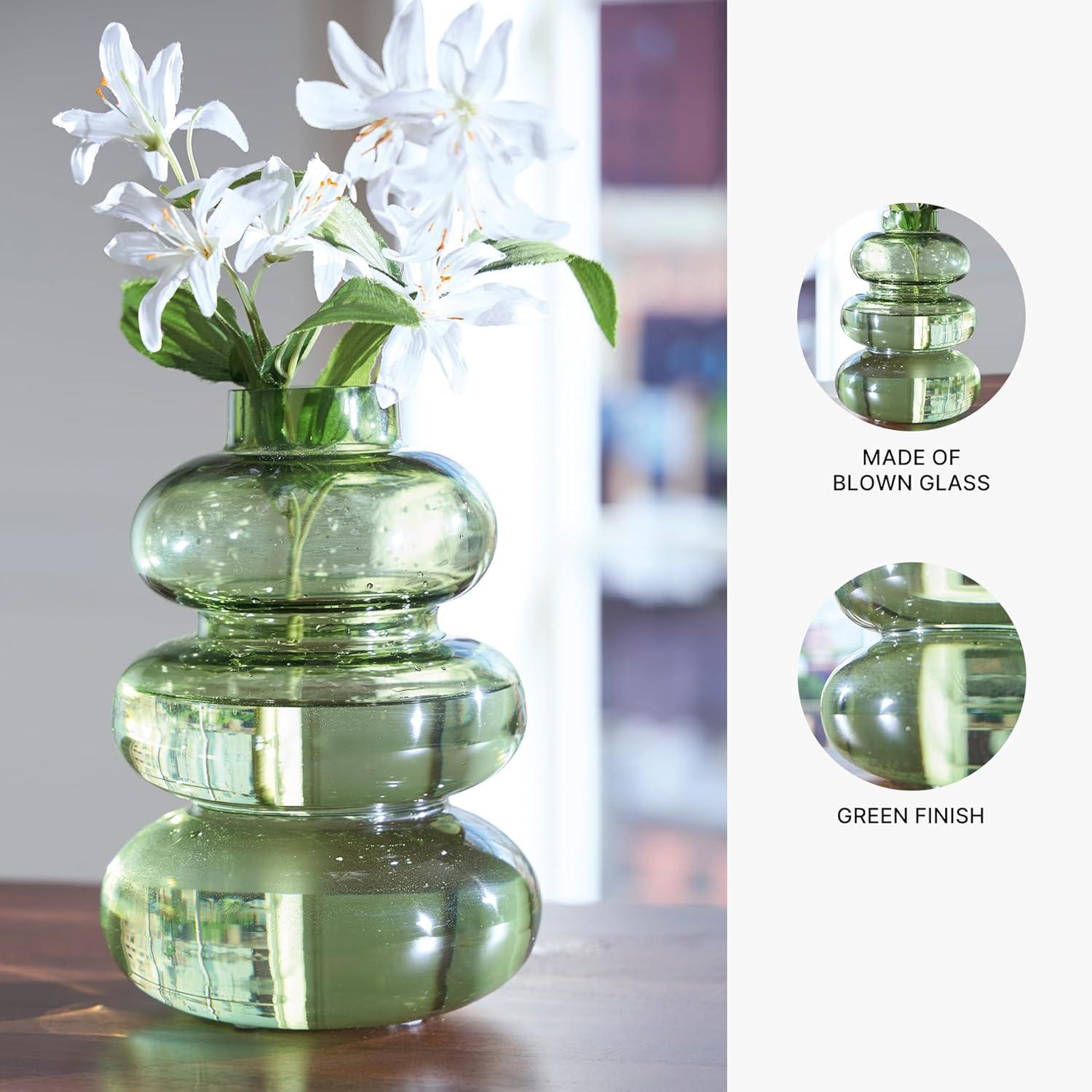 imageSignature Design by Ashley Renethorne Minimalist Watertight Glass 12 Vase Light GreenLight Green