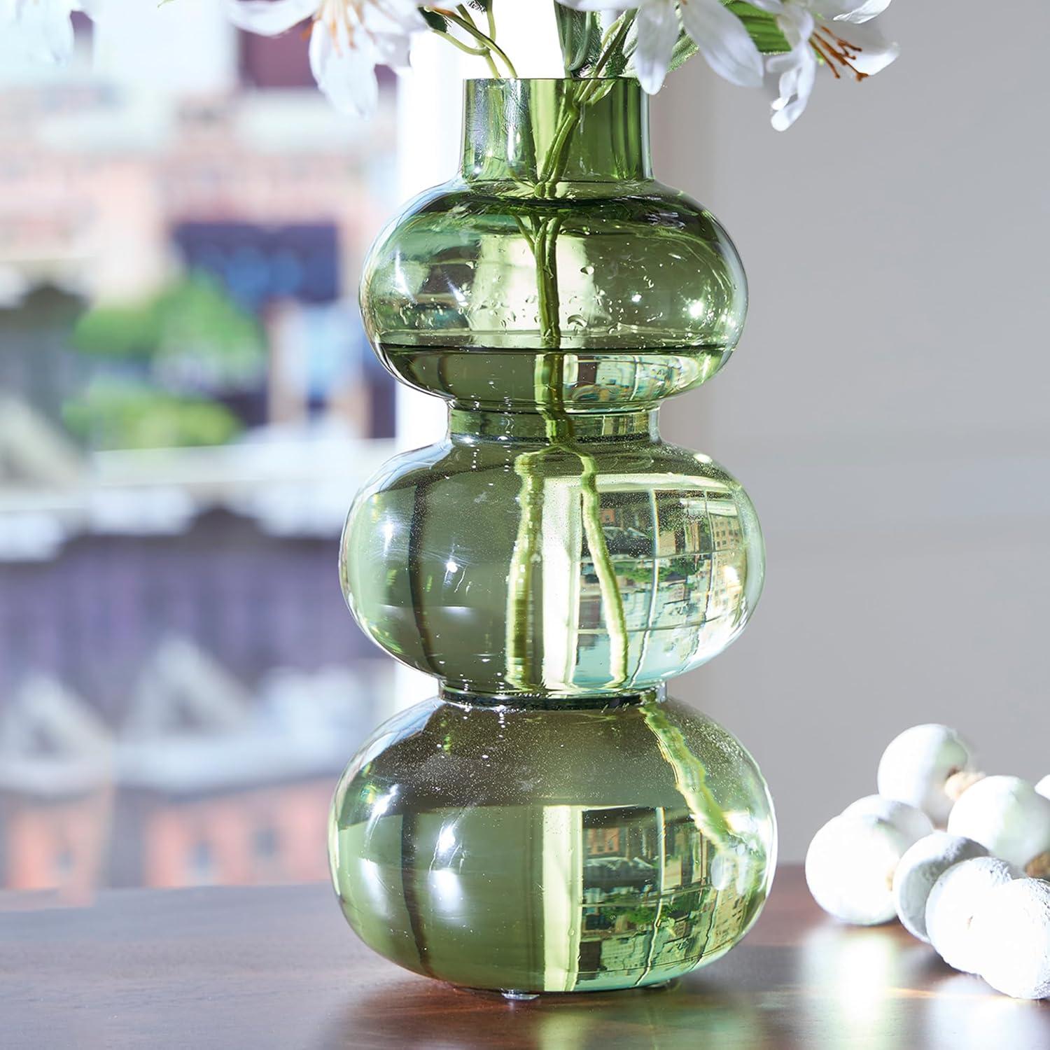 imageSignature Design by Ashley Renethorne Minimalist Watertight Glass 12 Vase Light GreenLight Green