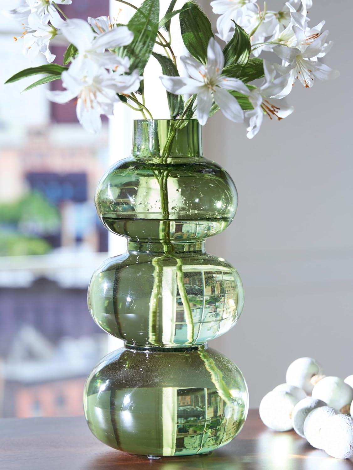 imageSignature Design by Ashley Renethorne Minimalist Watertight Glass 12 Vase Light GreenLight Green