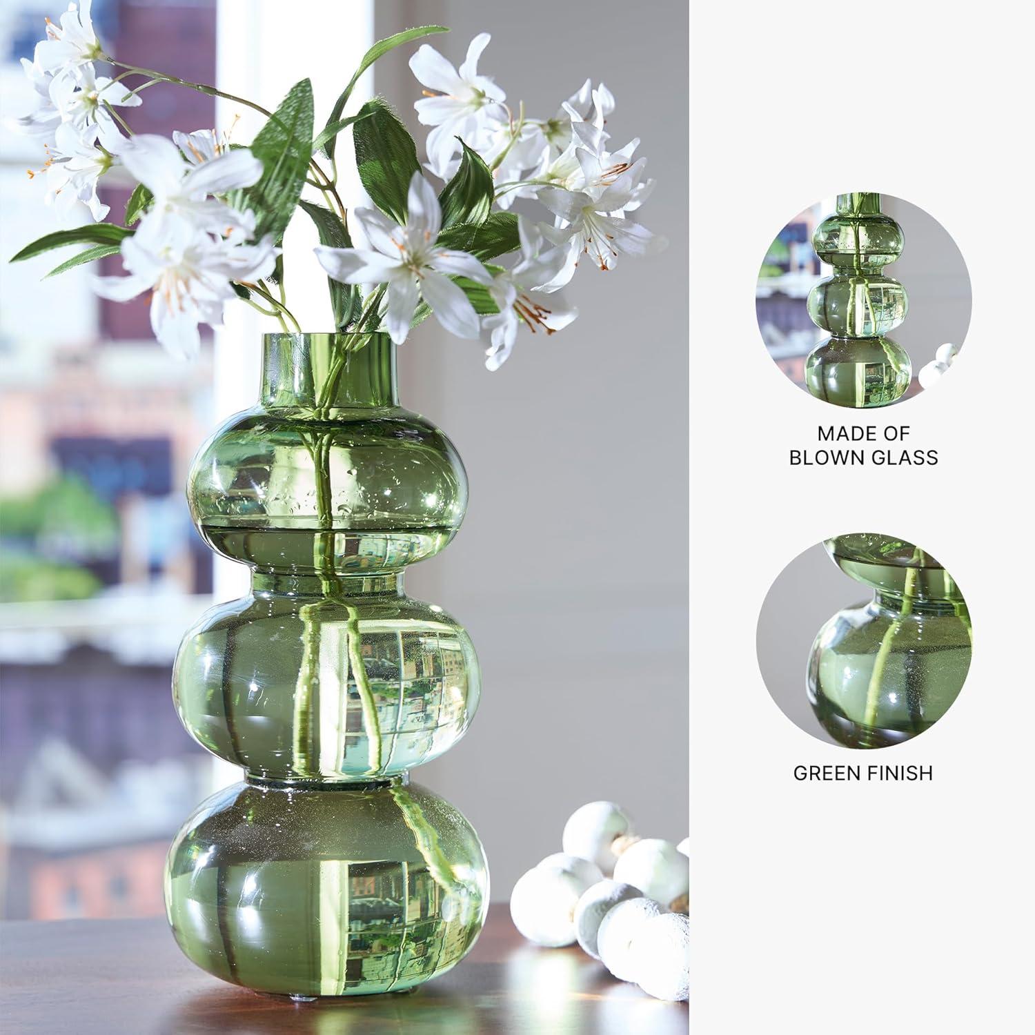 imageSignature Design by Ashley Renethorne Minimalist Watertight Glass 12 Vase Light GreenLight Green