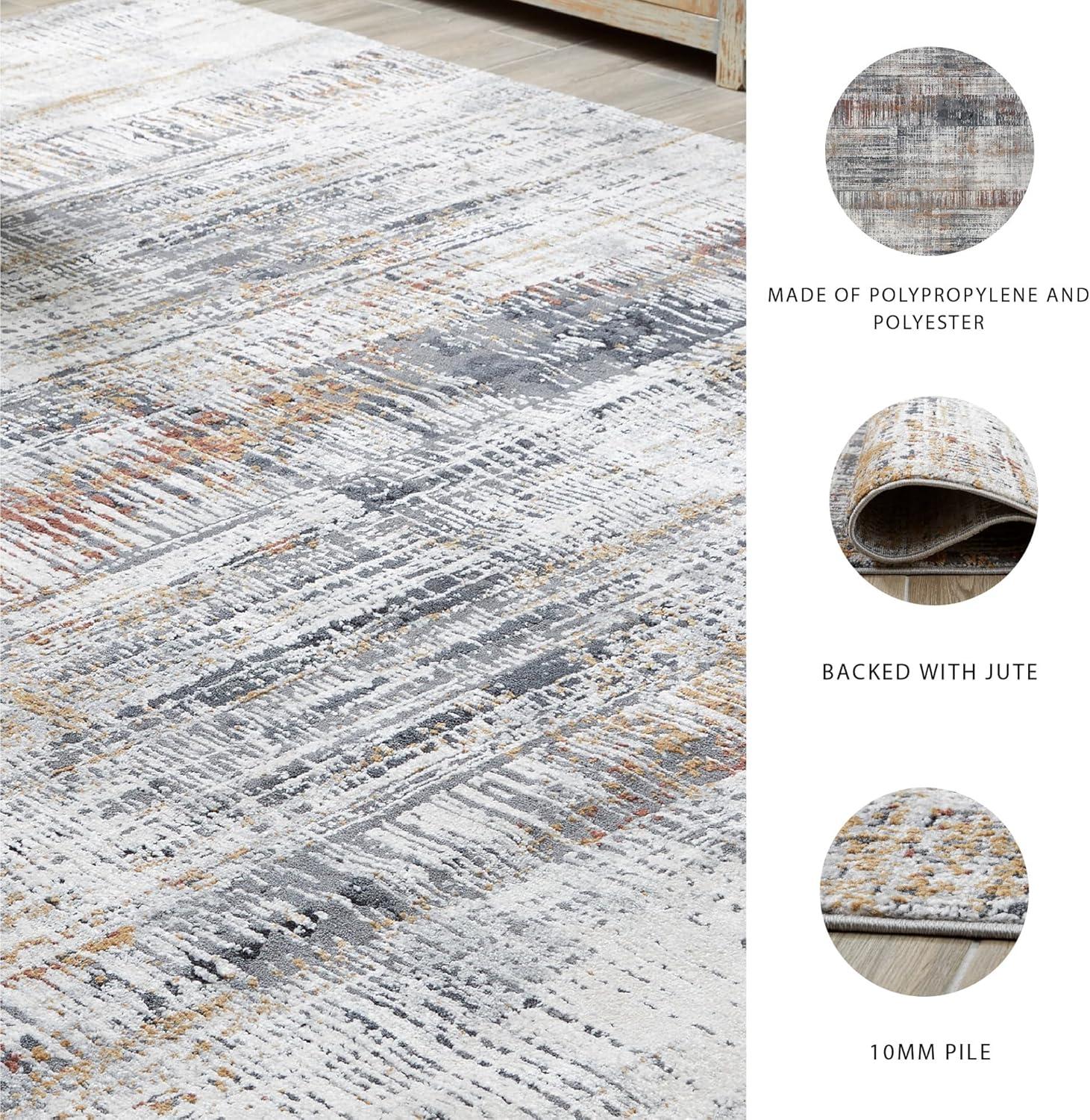 imageSignature Design by Ashley Rhettner Contemporary Abstract Pattern Luxe Machine Woven 5 x 7 ft Medium Rug Medium Pile Multicolor7 x 5 Rectangular