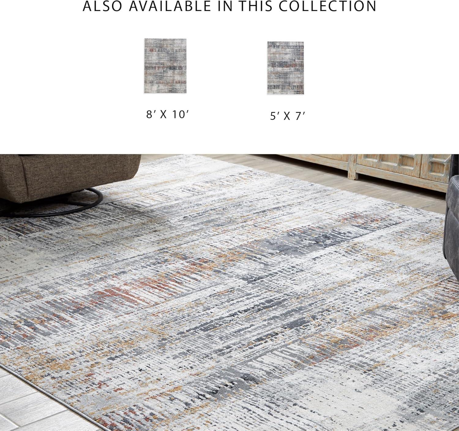 imageSignature Design by Ashley Rhettner Contemporary Abstract Pattern Luxe Machine Woven 5 x 7 ft Medium Rug Medium Pile Multicolor7 x 5 Rectangular