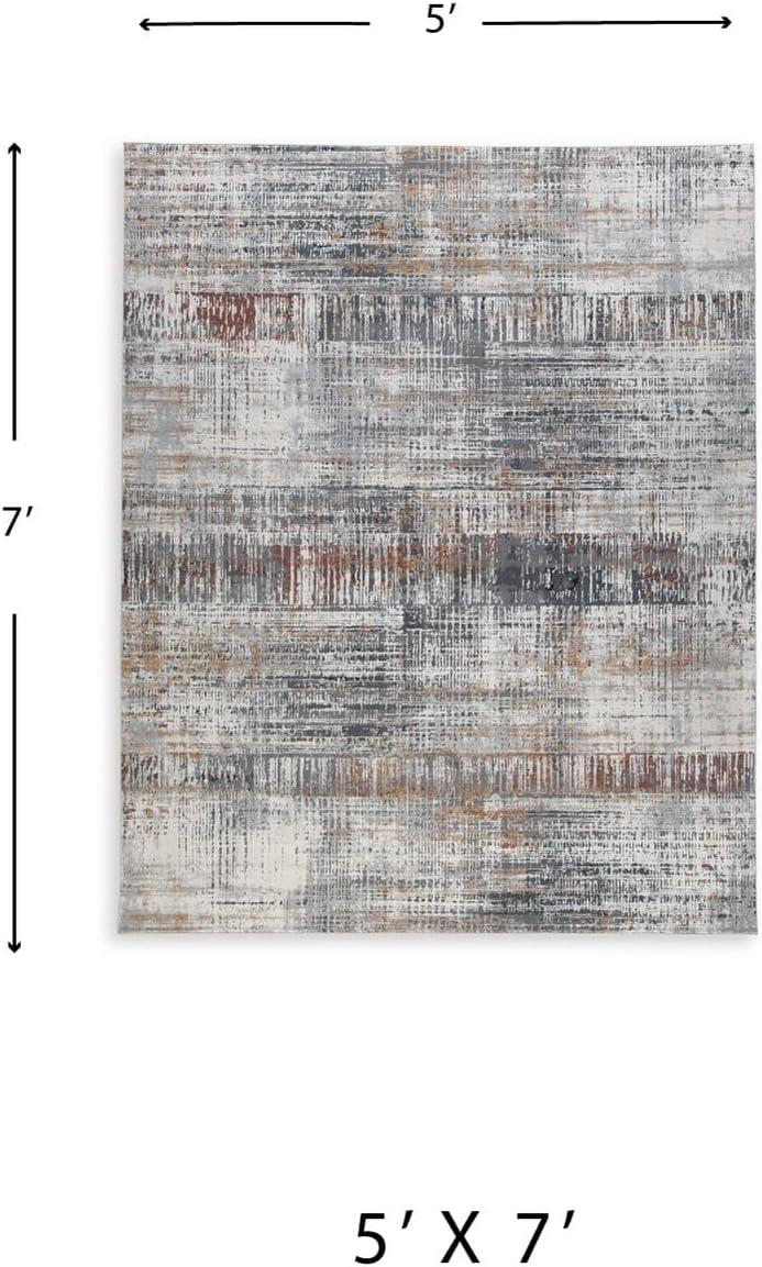imageSignature Design by Ashley Rhettner Contemporary Abstract Pattern Luxe Machine Woven 5 x 7 ft Medium Rug Medium Pile Multicolor7 x 5 Rectangular