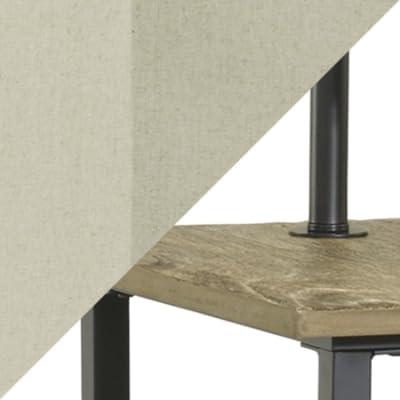 imageSignature Design by Ashley Shianne Multifunctional Metal Floor Lamp amp End Table Black