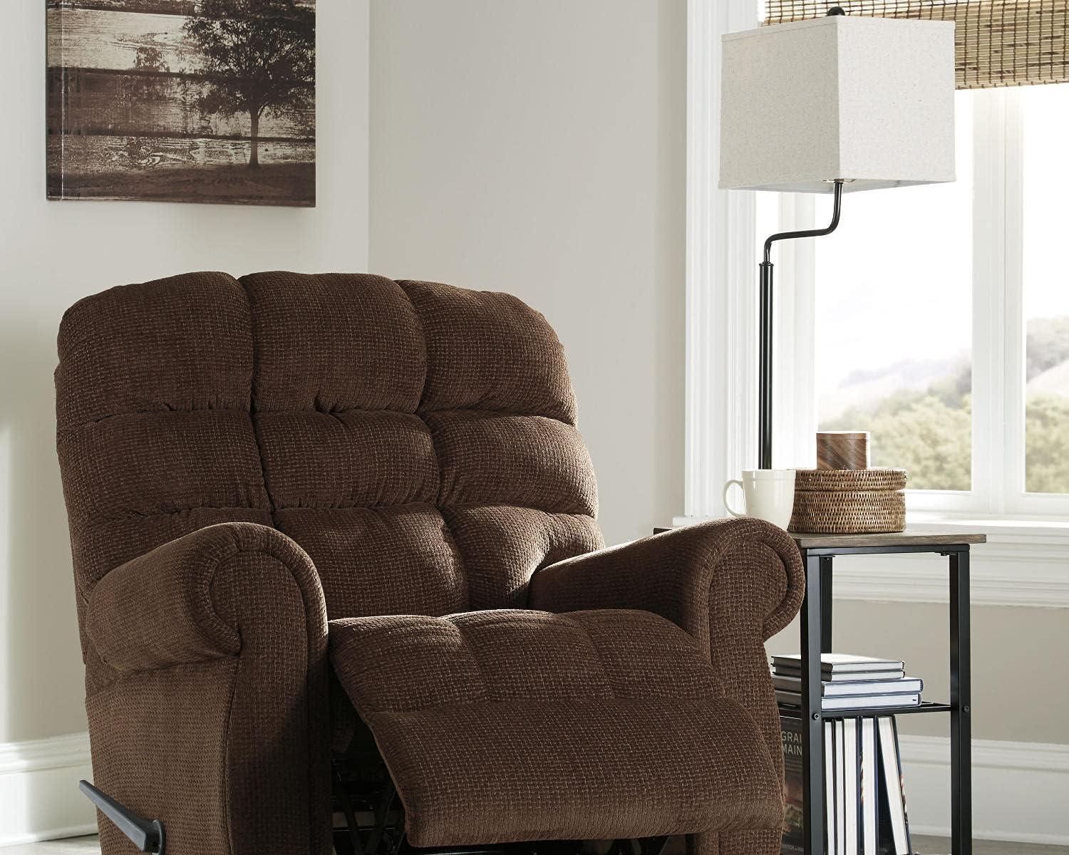 imageSignature Design by Ashley Shianne Multifunctional Metal Floor Lamp amp End Table Black