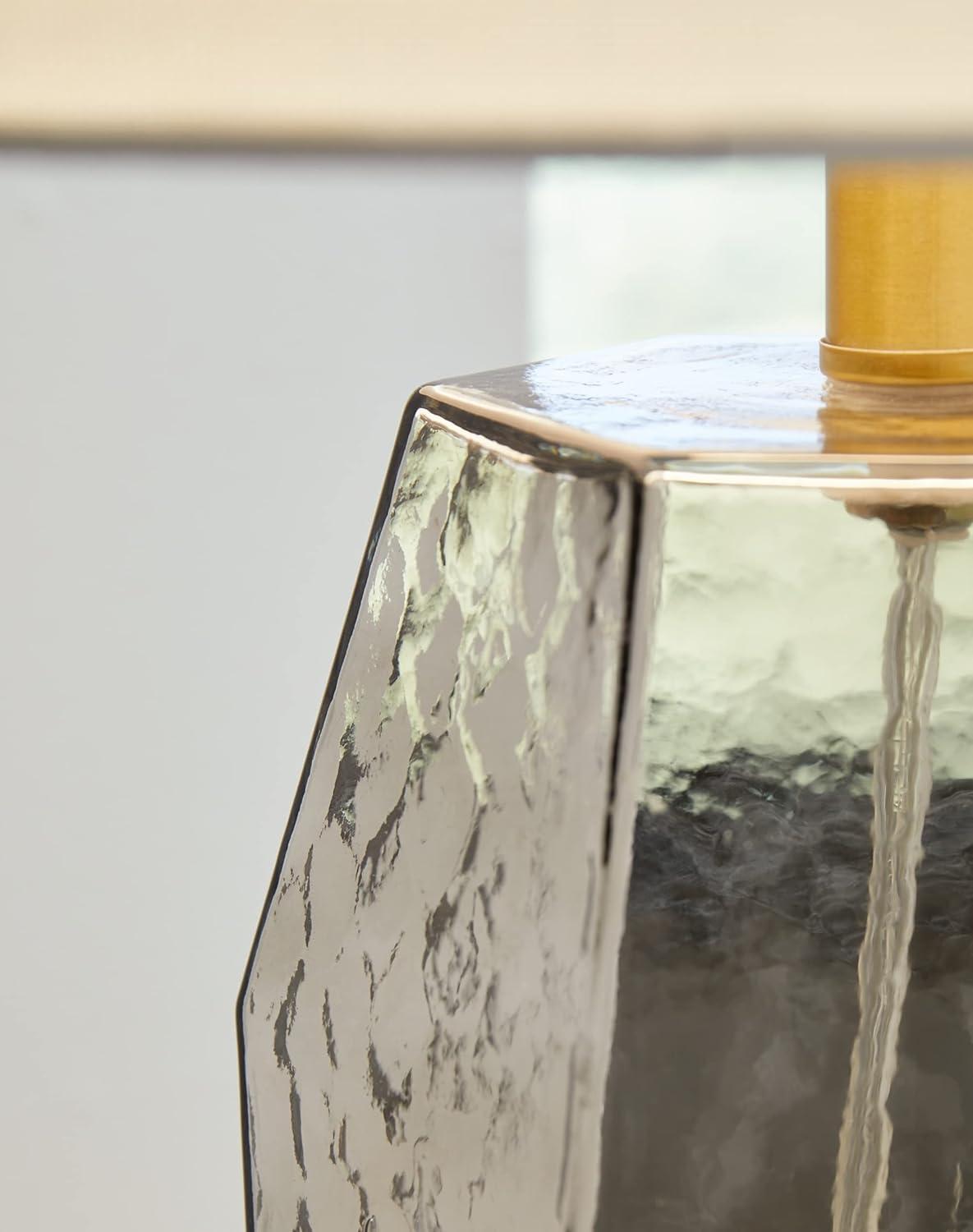 imageSignature Design by Ashley Taylow Contemporary 235 Glass Table Lamp Light Brown