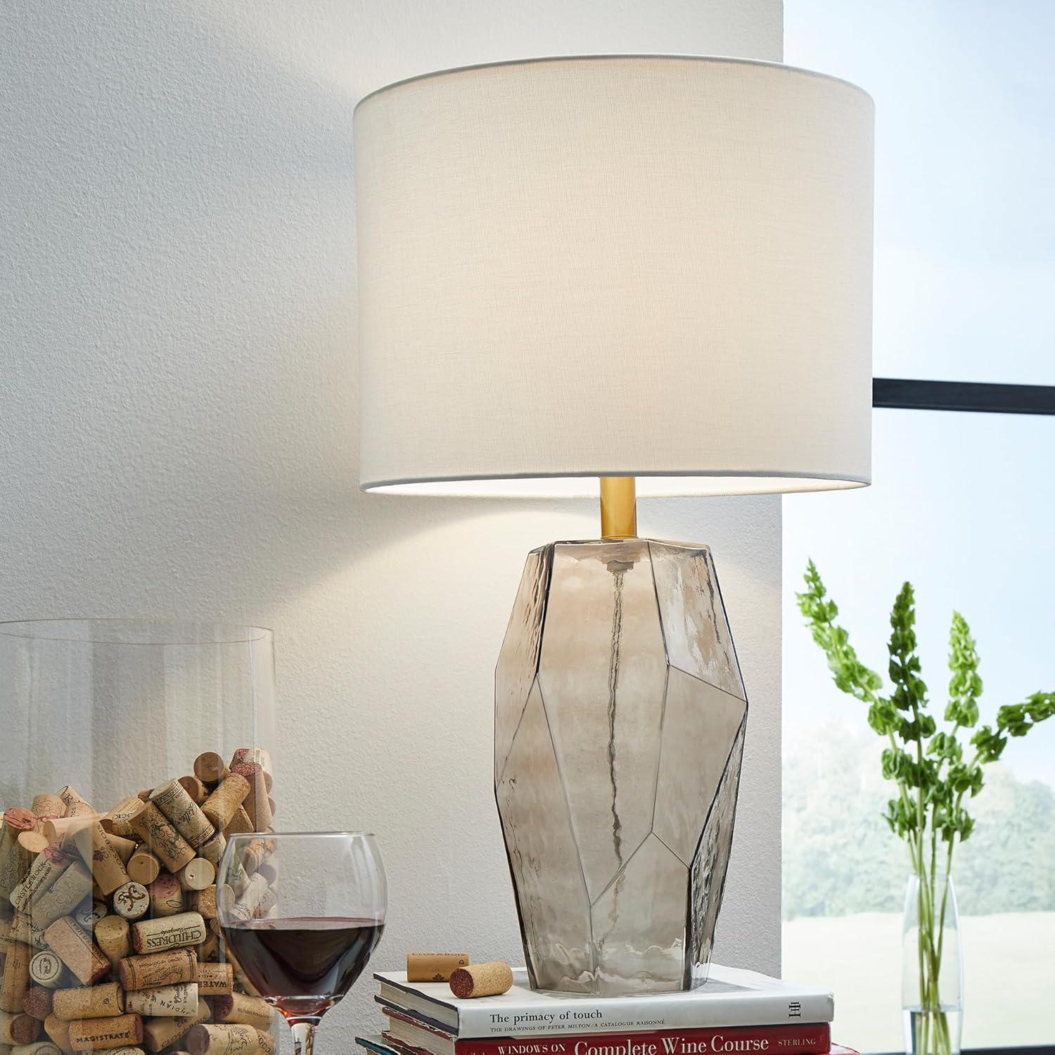 imageSignature Design by Ashley Taylow Contemporary 235 Glass Table Lamp Light Brown