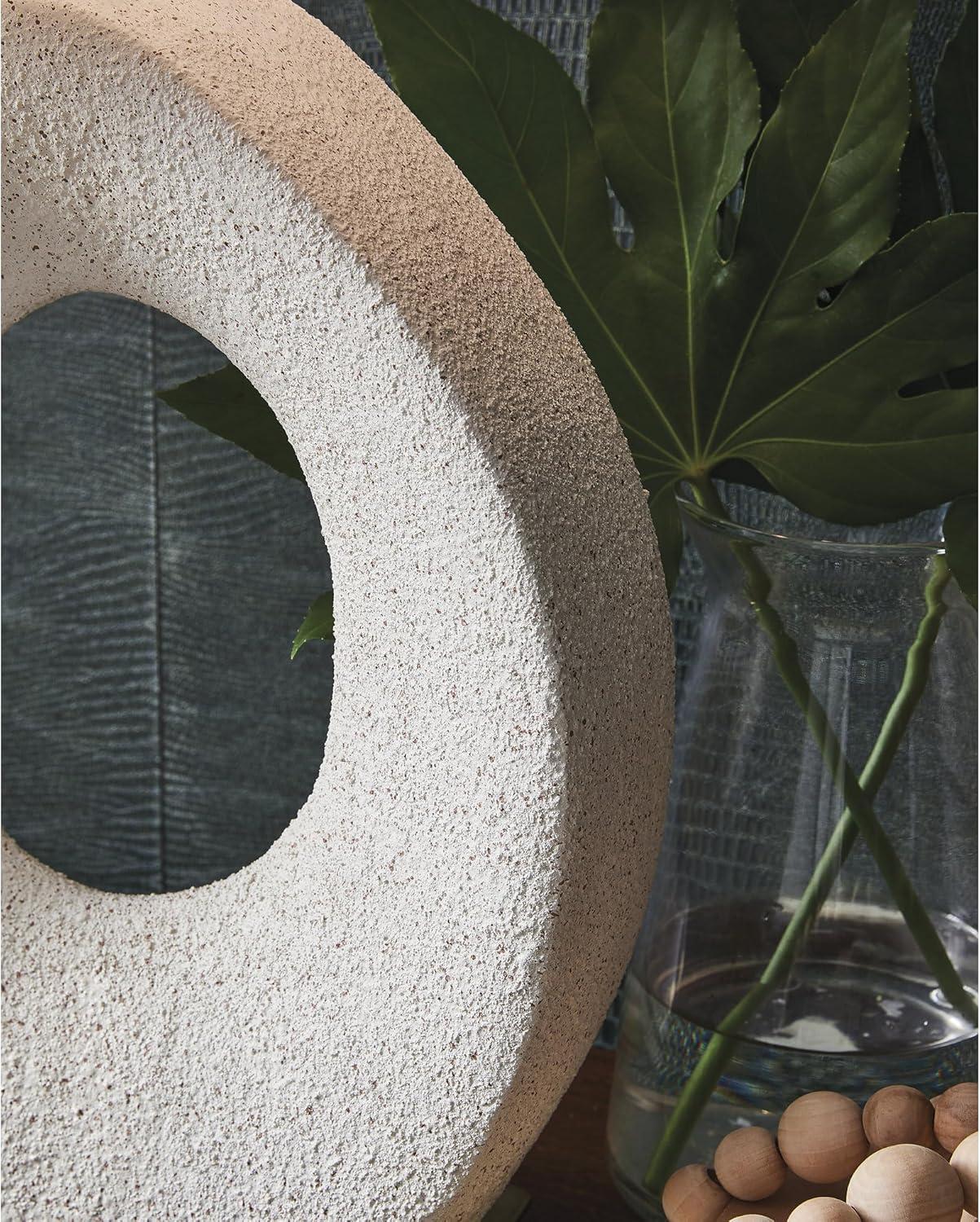 imageSignature Design by Ashley Trentlen Modern Table Lamp with 3Way Switch and Drum Shade Gold amp Beige