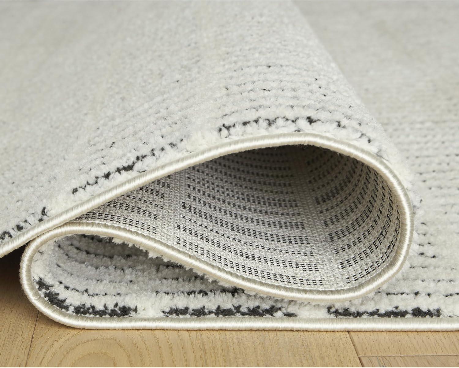 imageSignature Design by Ashley Turinwith Modern Indoor Striped Rectangular 5 x 7 Area Rug Beige amp Black53 x 7 Rectangular