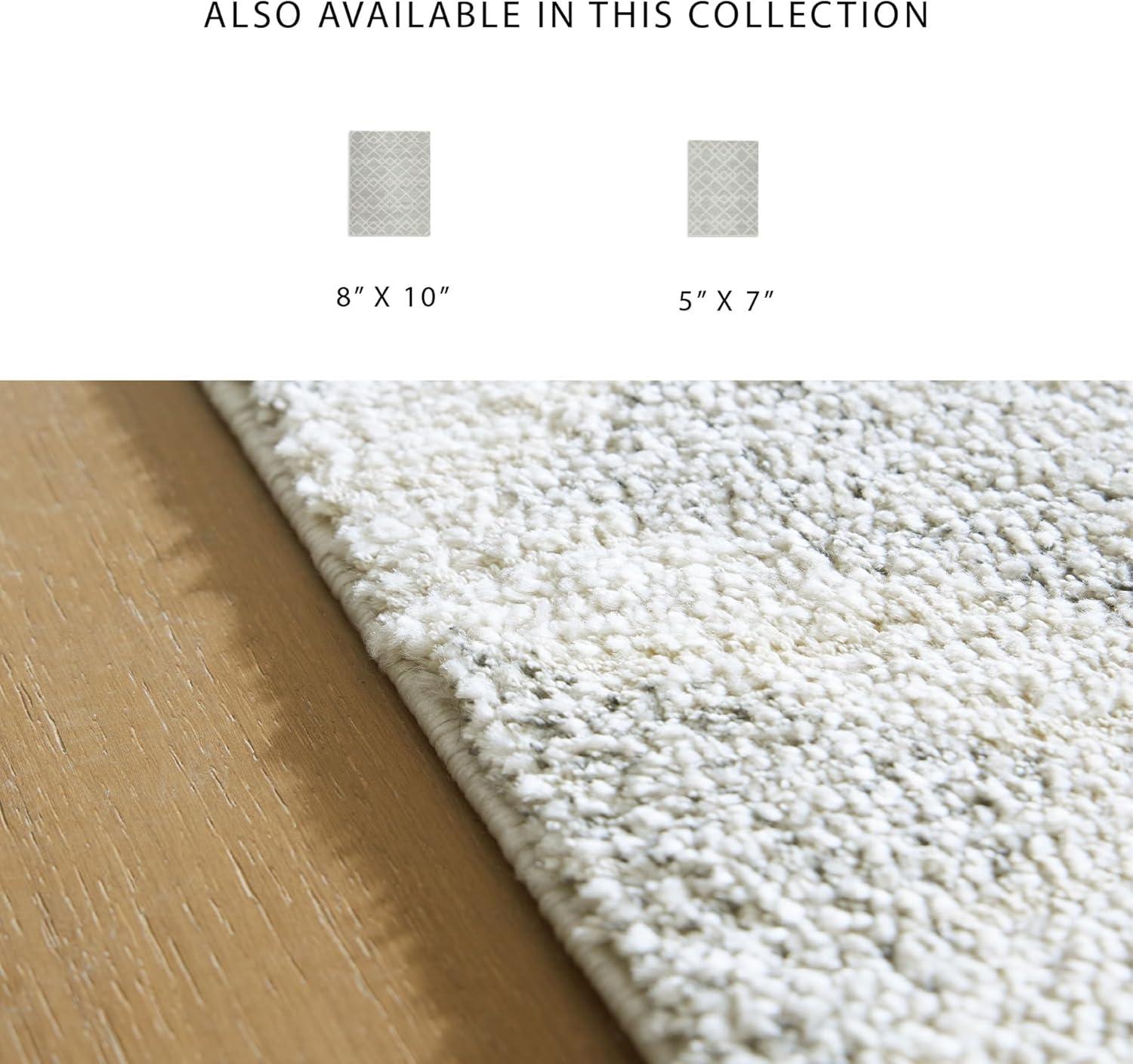 imageSignature Design by Ashley Unawick Contemporary Indoor Geometric Rectangular 8 x 10 Area Rug Beige amp Gray