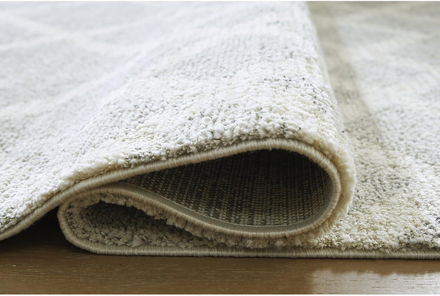 imageSignature Design by Ashley Unawick Contemporary Indoor Geometric Rectangular 8 x 10 Area Rug Beige amp Gray