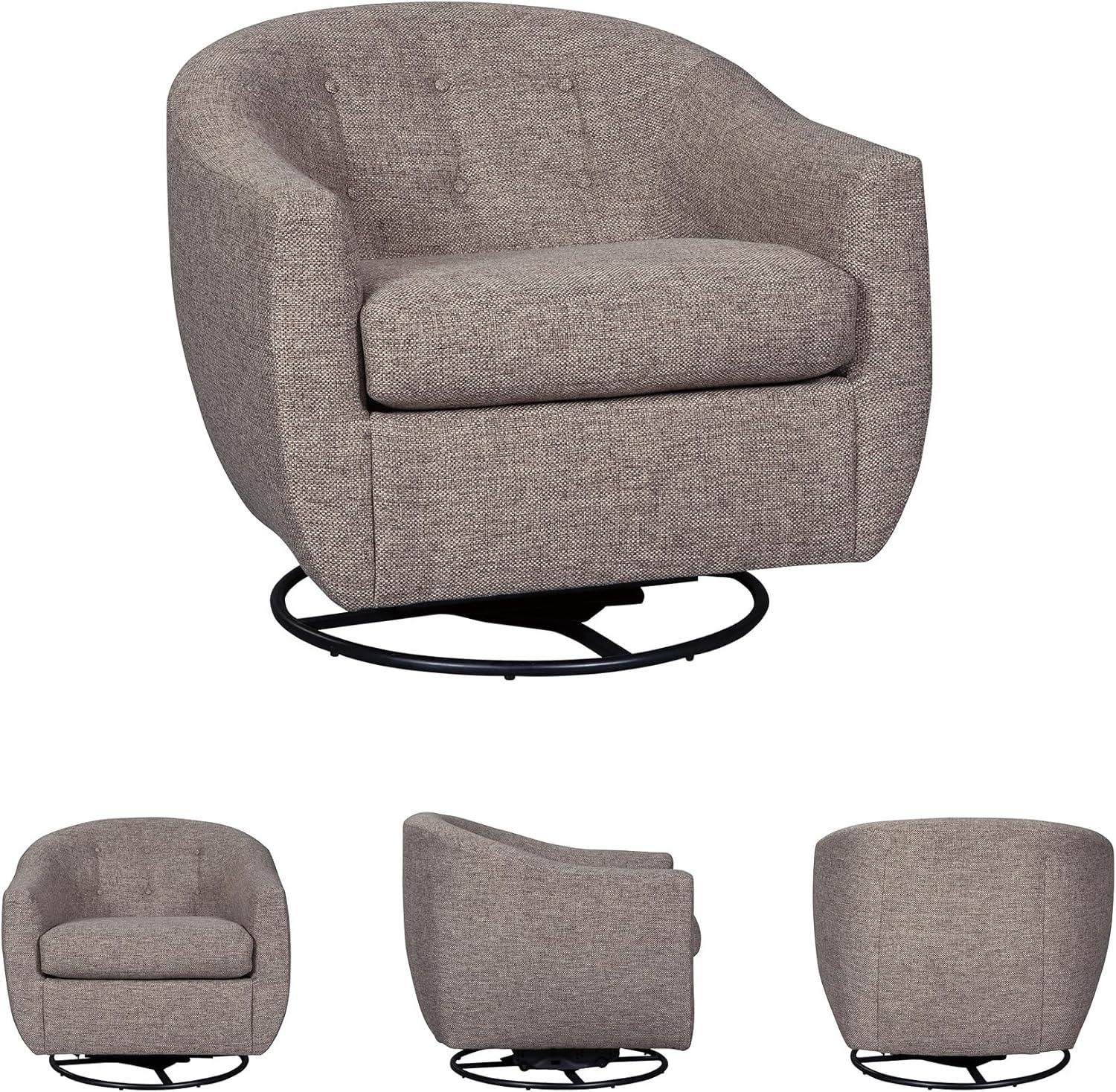 imageSignature Design by Ashley Upshur Swivel Glider Accent Chair Taupe