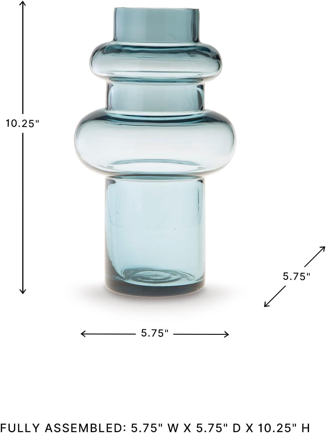 imageSignature Design by Ashley Vallmen Minimalist Watertight Glass 10 Vase Light Blue