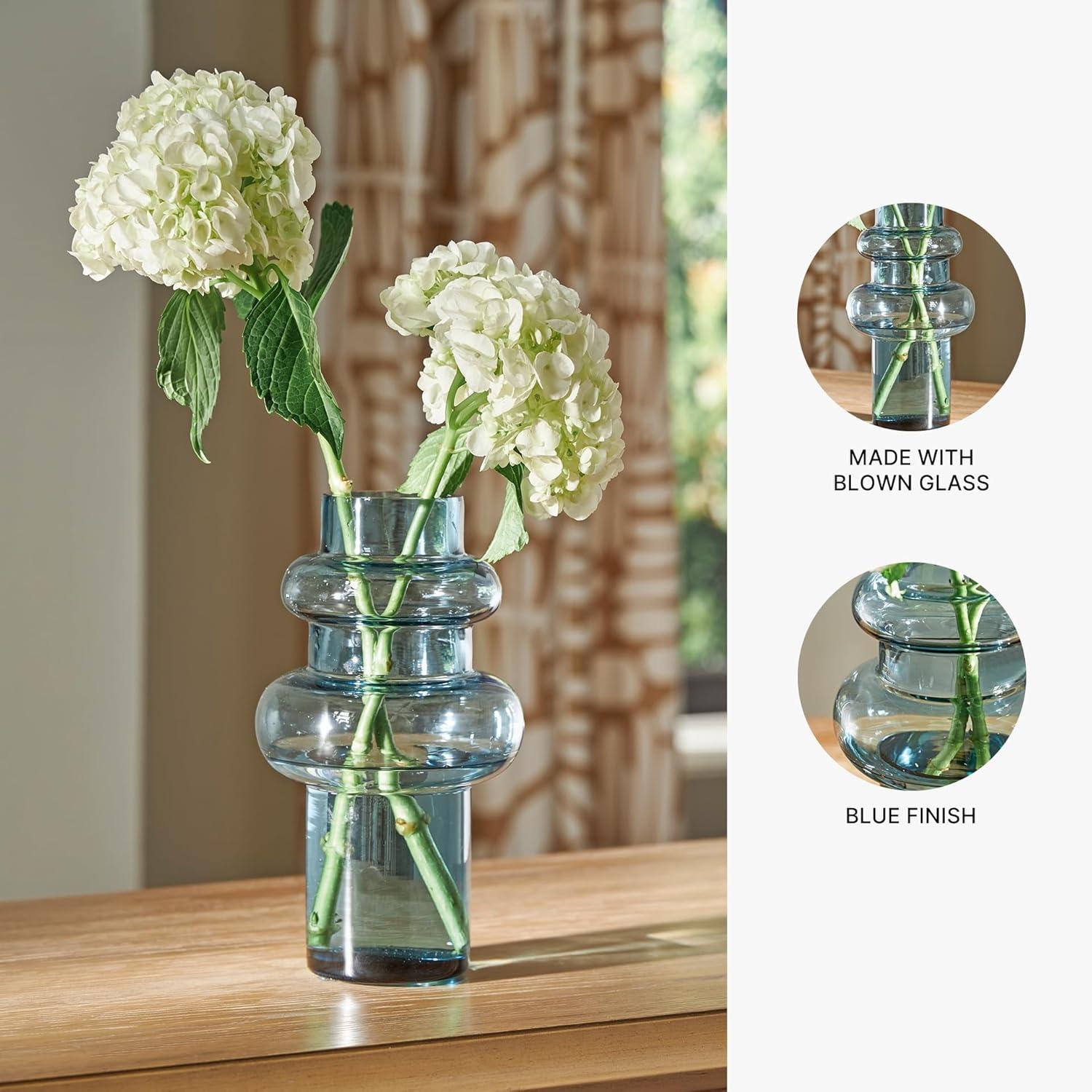 imageSignature Design by Ashley Vallmen Minimalist Watertight Glass 10 Vase Light Blue