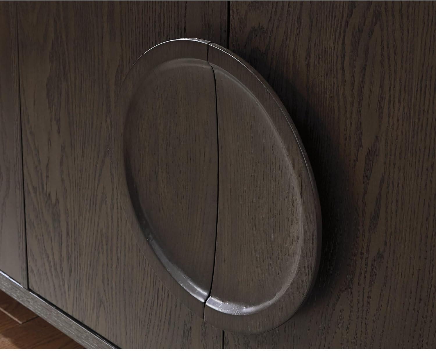 imageSignature Design by Ashley Veeda Contemporary Accent Cabinet with AntiTipping and Adjustable Shelf Dark Brown