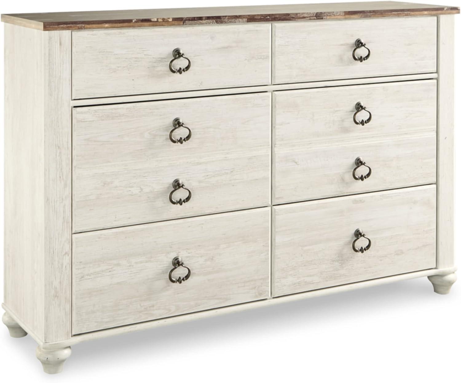 imageSignature Design by Ashley Willowton Coastal Sleigh Bed Foundation or Box Spring Needed King BeigeWhitewash