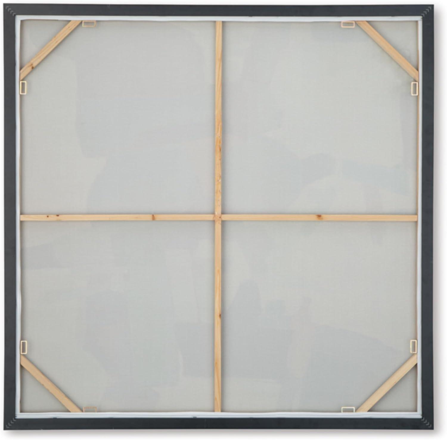 imageSignature Design by Ashley Wynburn Hand Painted Abstract Wall Art 48 x 48 Inches Blue amp White