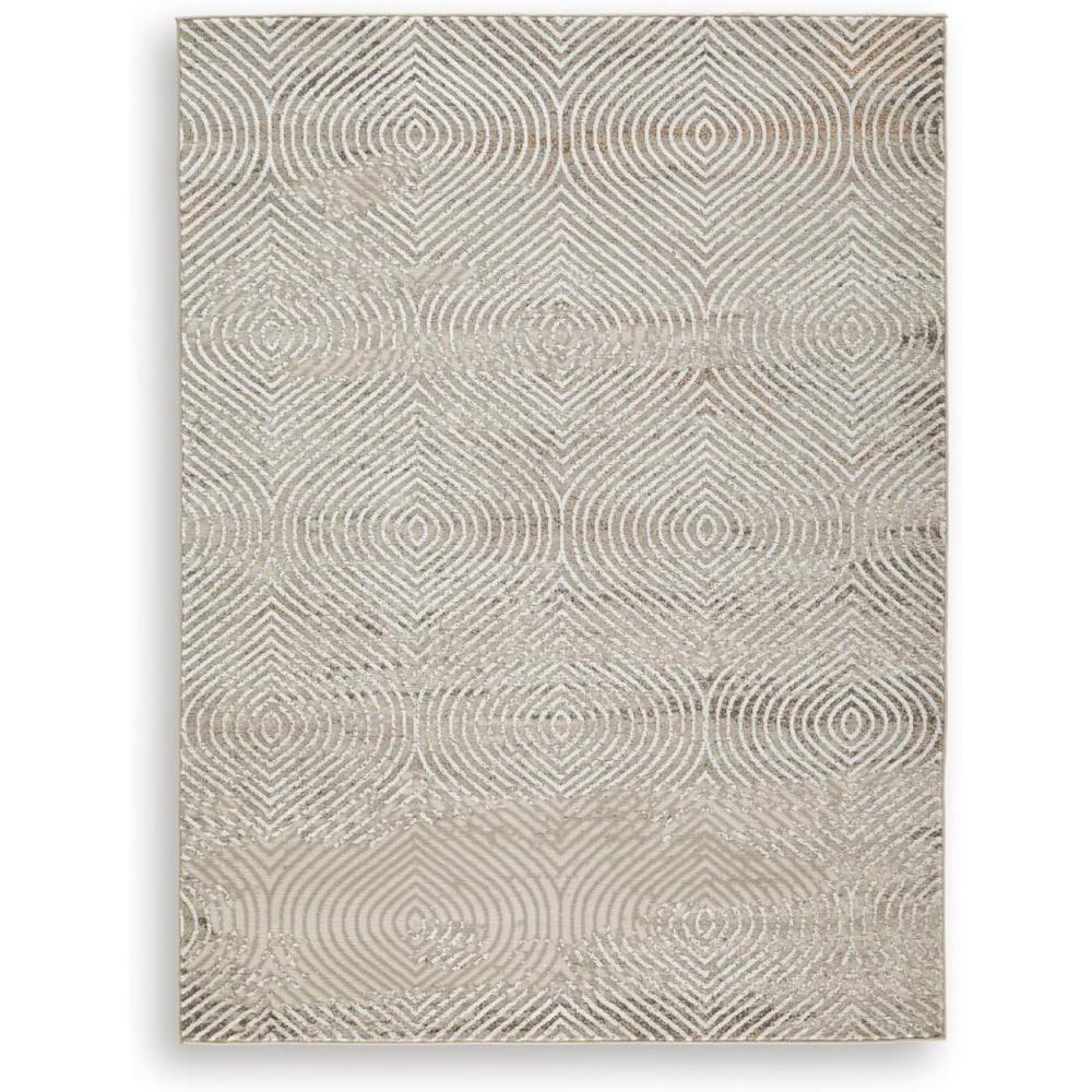 imageSignature Design by Ashley Bachus Casual Indoor Trellis Rectangular 5 x 7 Area Rug Brown amp Beige53 x 7 Rectangular