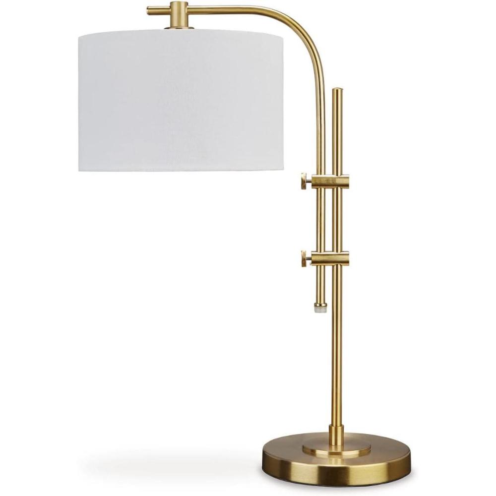 imageSignature Design by Ashley Baronvale 27 Modern Metal Adjustable Table Lamp BlackBrass