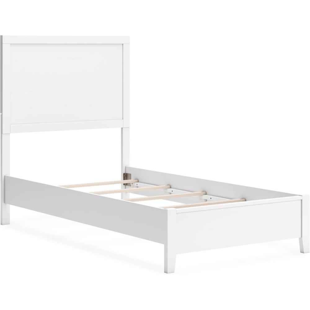 imageSignature Design by Ashley Binterglen Casual Twin Panel Bed Foundation or Box Spring Needed WhiteWhite