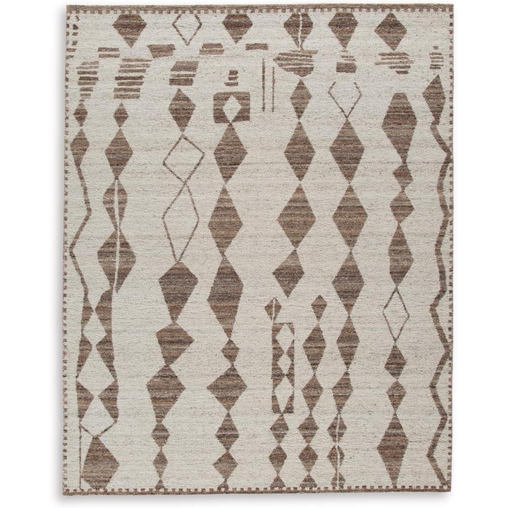 imageSignature Design by Ashley Brettler Casual Indoor Geometric 8 x 10 Large Rug Beige amp Light Brown79 x 911 Rectangular