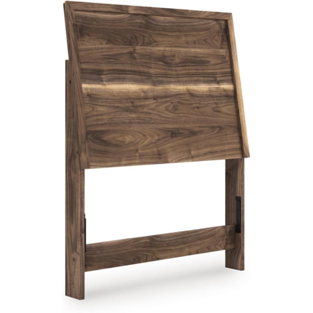 imageSignature Design by Ashley Darcalli MidCentury Modern Panel Headboard Queen BrownTwin