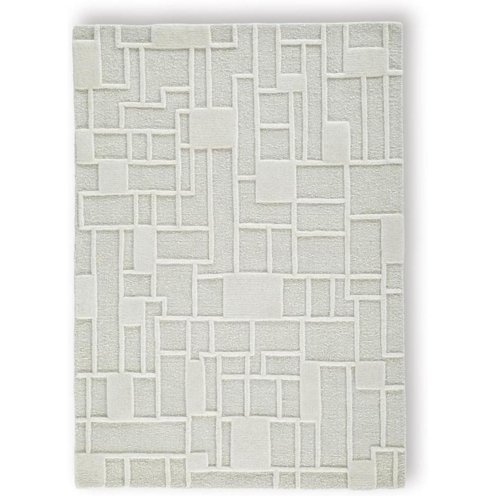 imageSignature Design by Ashley Empriss Casual Indoor Hand Woven Geometric Rectangular 5 x 7 Area Rug Beige