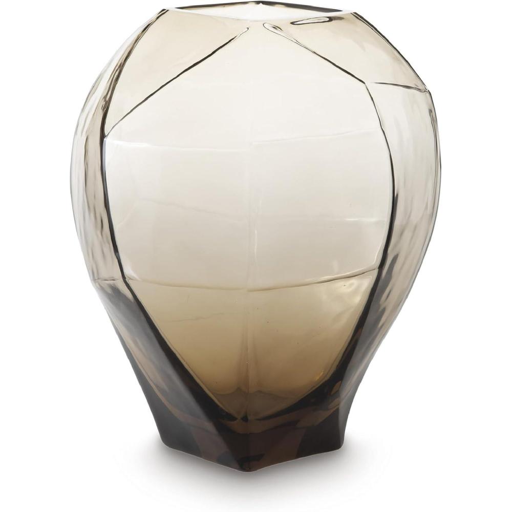 imageSignature Design by Ashley Ewart Casual Watertight Vase with Transparent Design Clear amp Light Brown