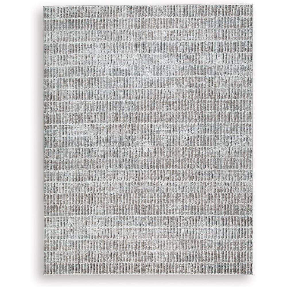 imageSignature Design by Ashley Fuadwick Large Contemporary Rug Machine Woven Striped Design Jute Backing Fabric Blend 94 W x 120 D x 025 H Multicolor
