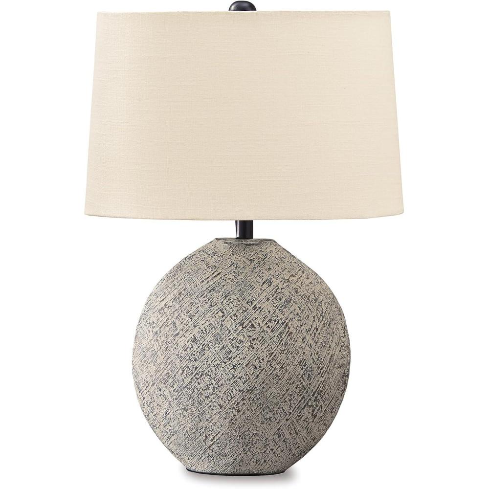 imageSignature Design by Ashley Harif Paper 26 Table Lamp withTextured Base Beige