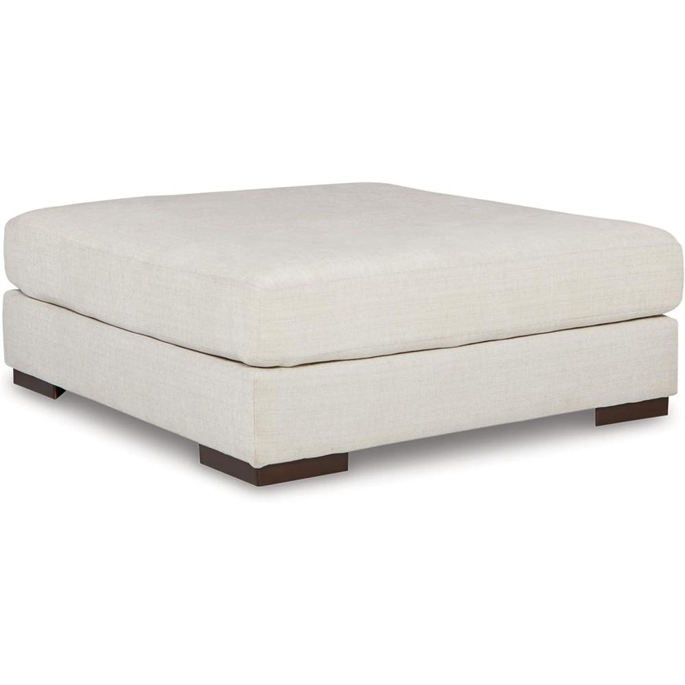 imageSignature Design by Ashley Lyndeboro Contemporary Oversized Upholstered Accent Ottoman BeigeBeige