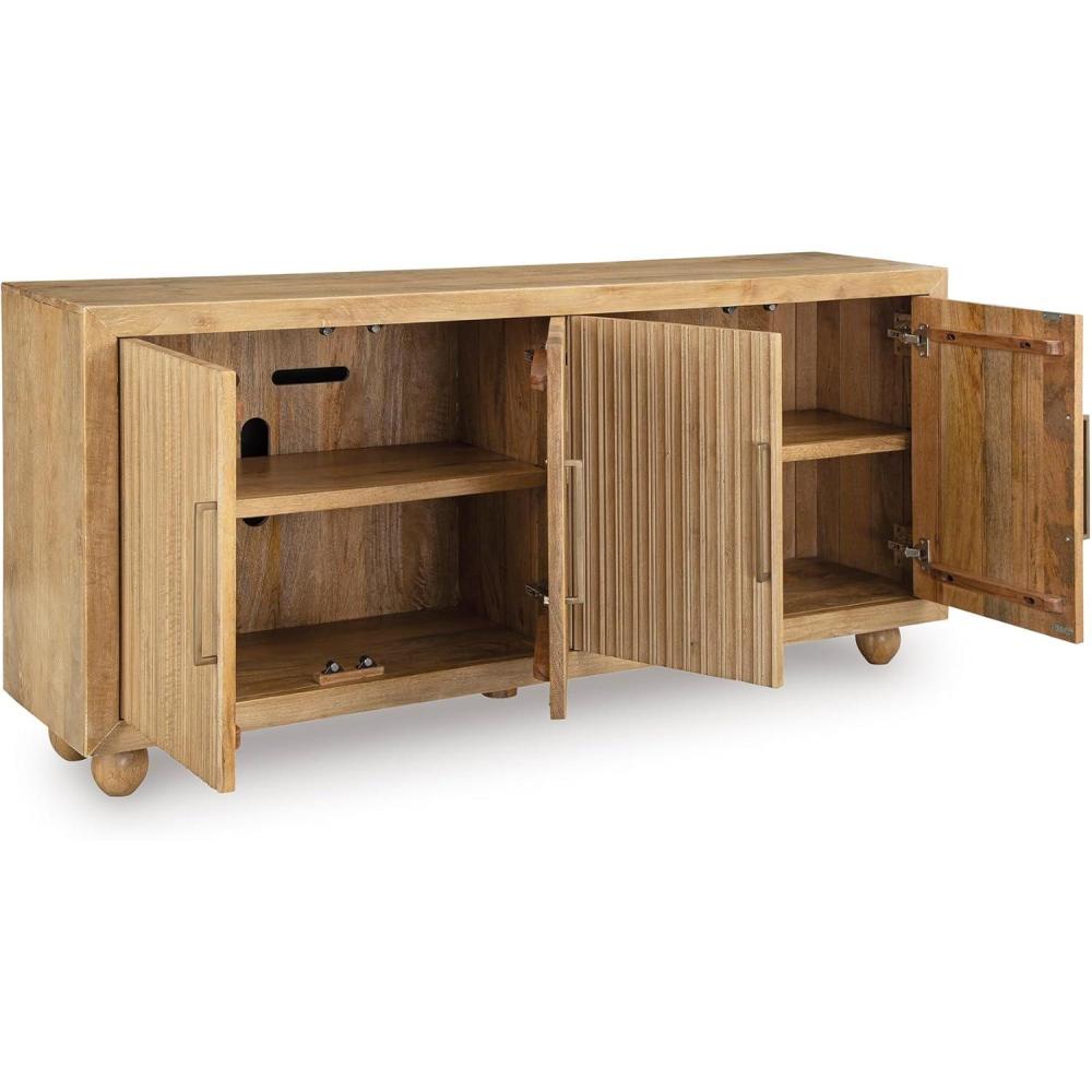 imageSignature Design by Ashley Niam Casual Accent Cabinet with AntiTipping Beige