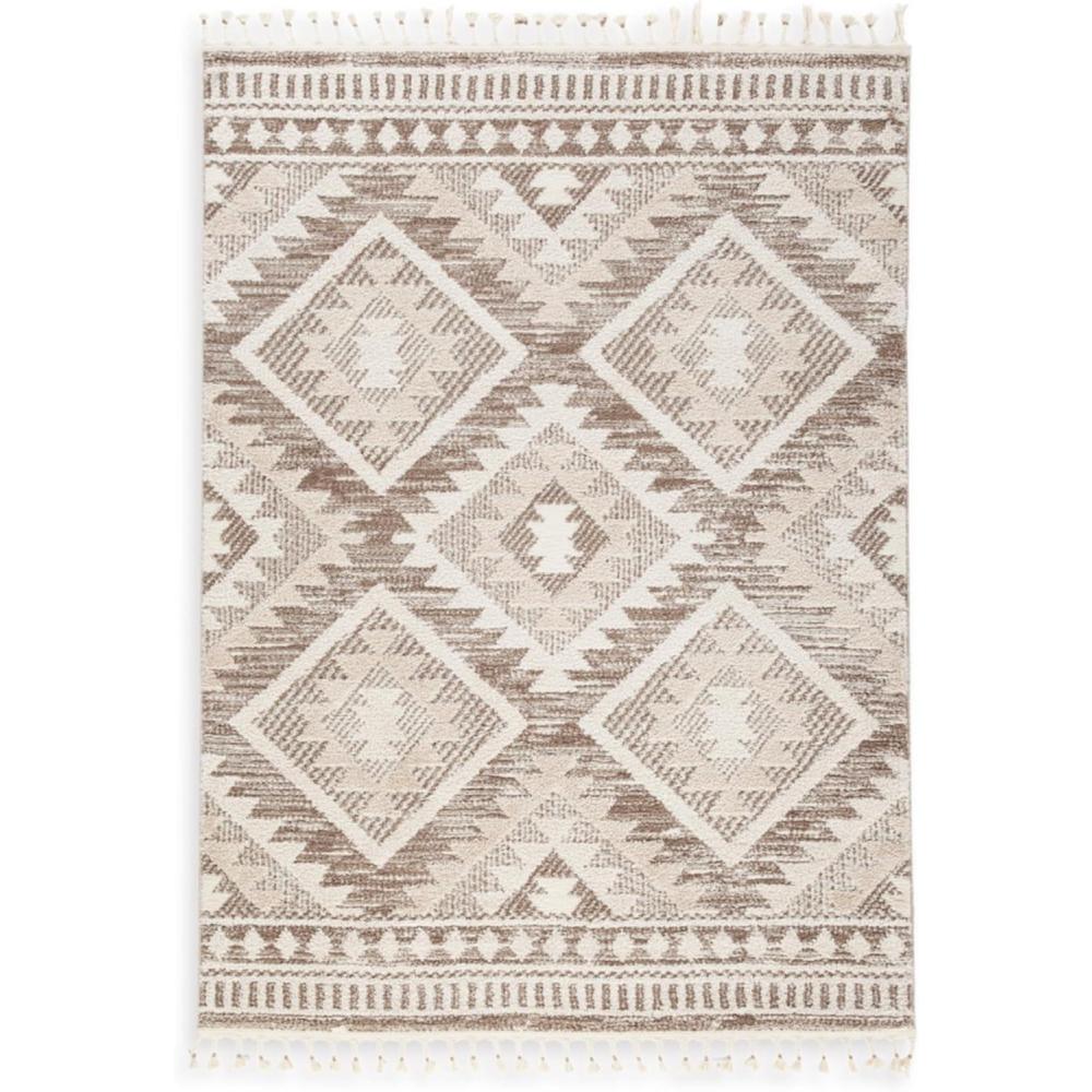 imageSignature Design by Ashley Odedale Bohemian 8 x 10 Medium Pile Diamond Design Rug Tan amp Cream710 x 109 Rectangular