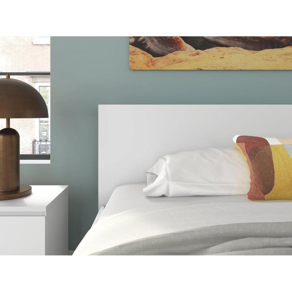 imageSignature Design by Ashley Onita Contemporary Panel Headboard with Natural Finish King Light BrownWhite