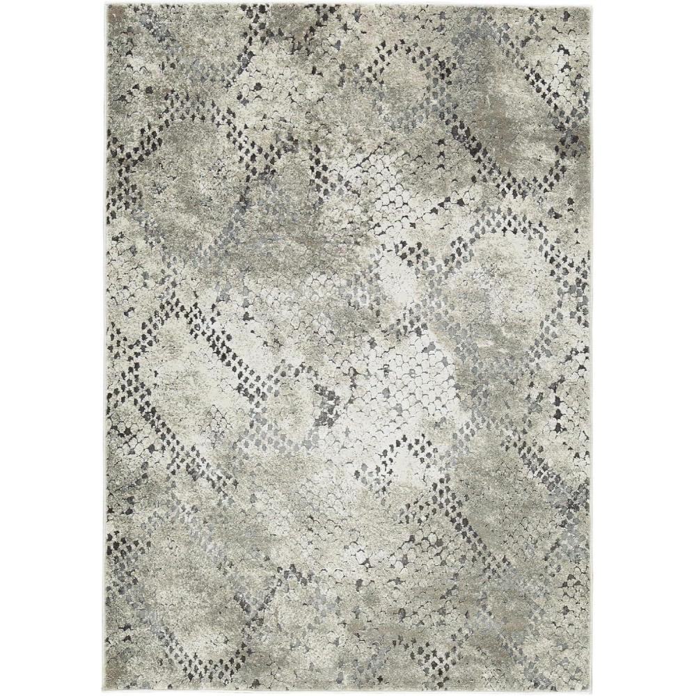 imageSignature Design by Ashley Poincilana Contemporary 5 x 7 Medium Pile Snakeskin Design Rug Gray5 x 7 Rectangular