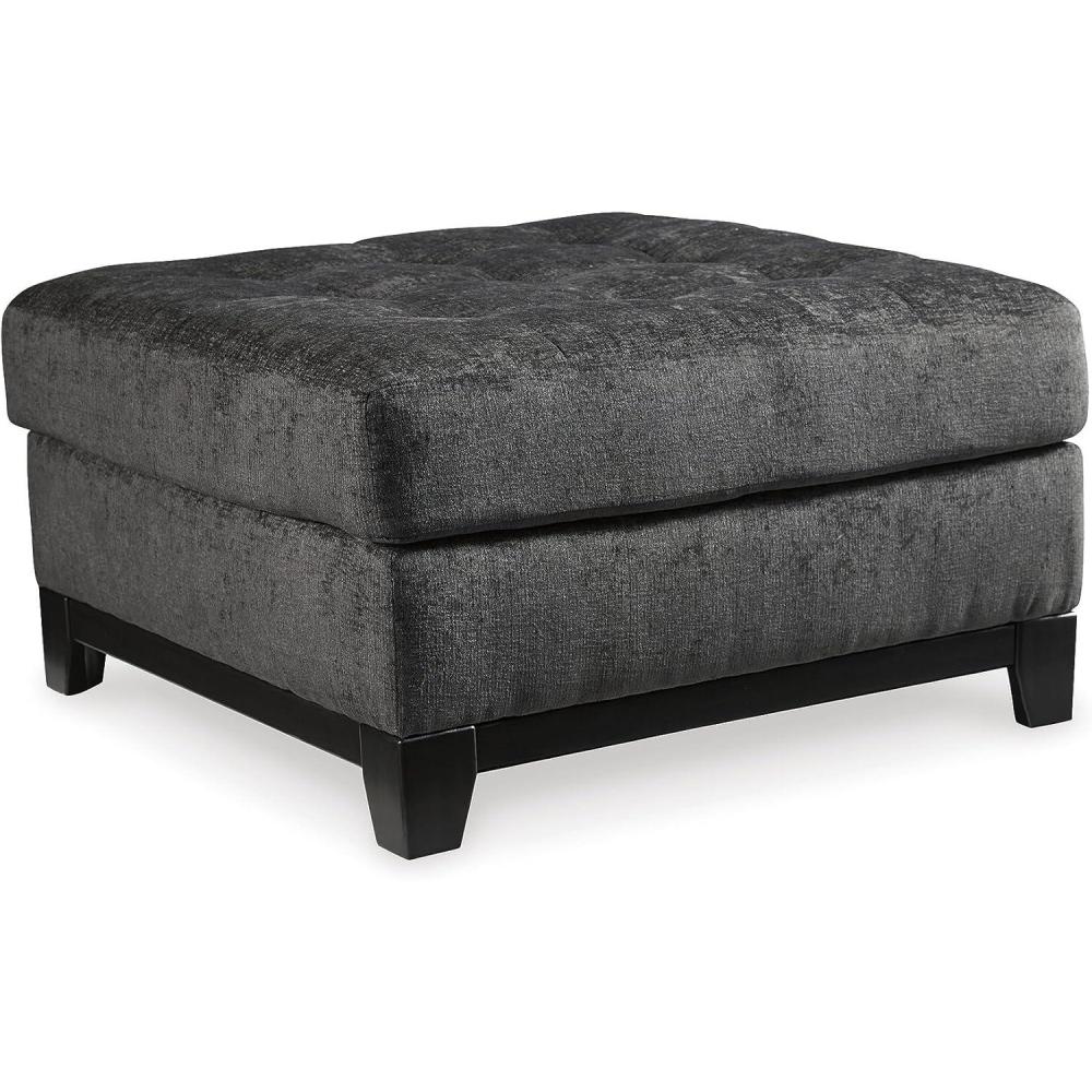 imageSignature Design by Ashley Reidshire Contemporary Square Tufted Oversized Accent Ottoman Gray