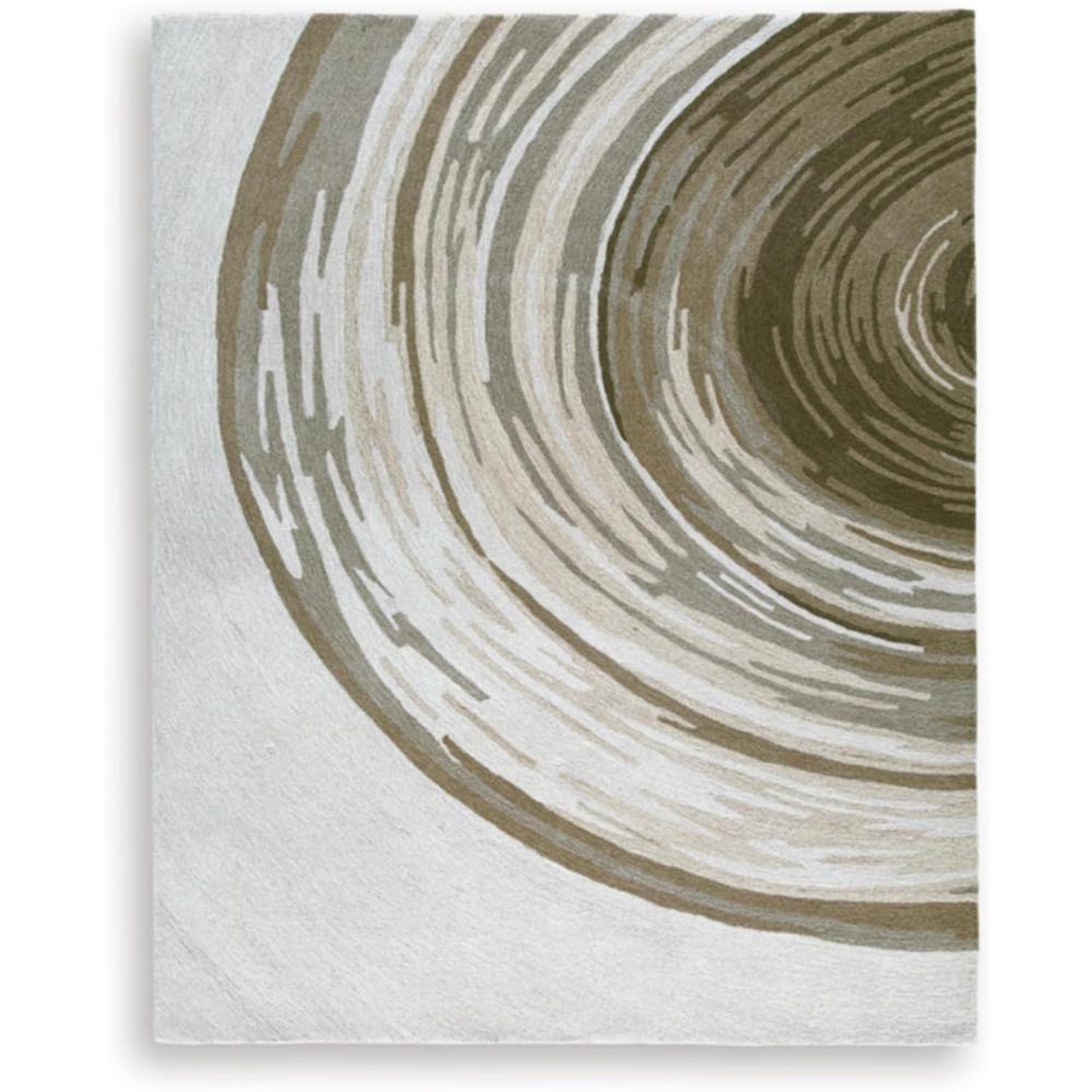 imageSignature Design by Ashley Rizwana Modern Indoor Abstract Hand Tufted Rectangular 5 x 7 Area Rug Brown amp Beige79 x 99 Rectangular