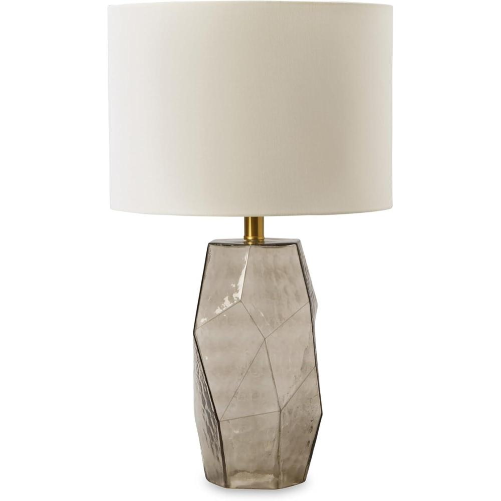 imageSignature Design by Ashley Taylow Contemporary 235 Glass Table Lamp Light Brown