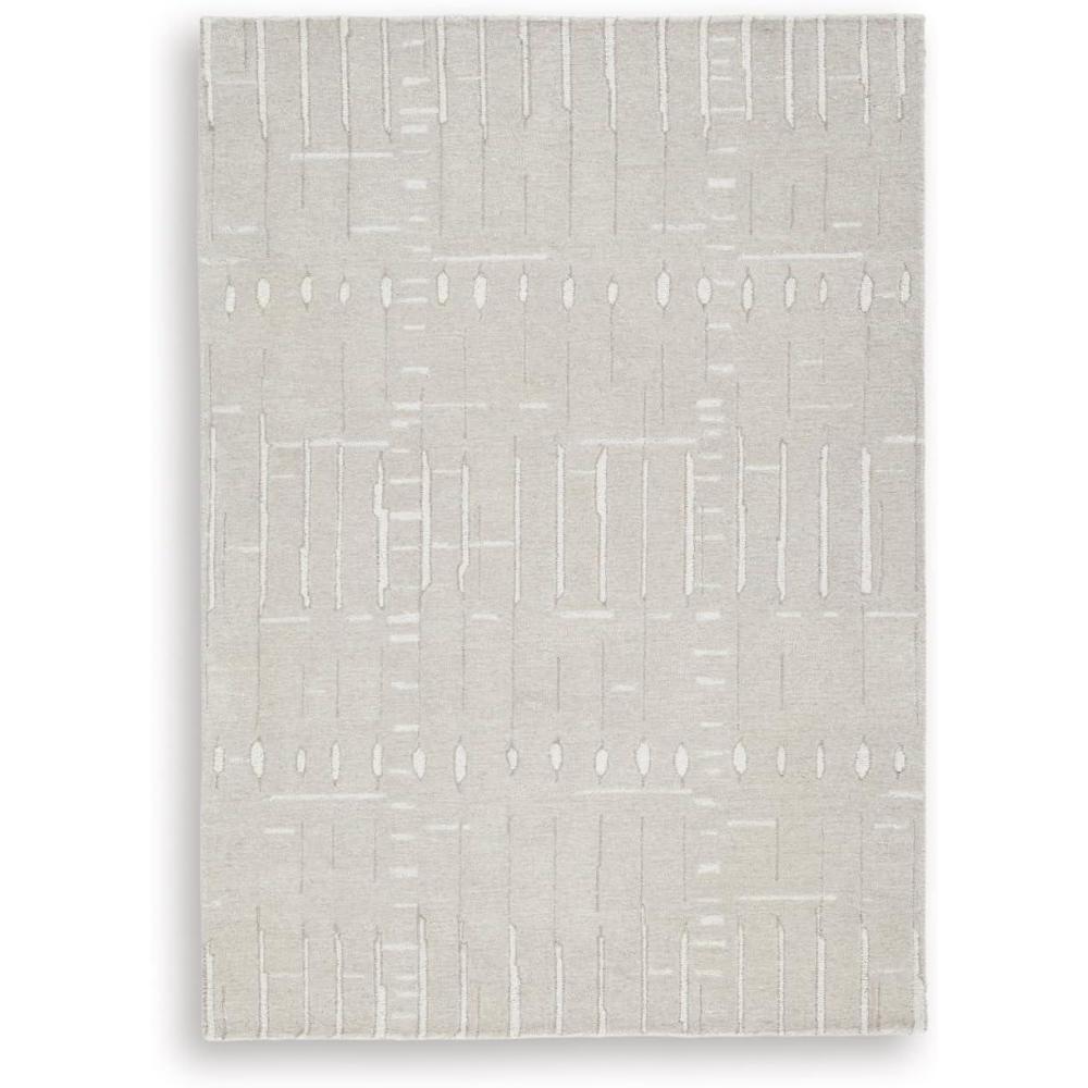 imageSignature Design by Ashley Wolbert Casual Indoor Hand Tufted Geometric Rectangular 5 x 7 Area Rug Beige
