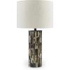 imageSignature Design by Ashley Ellford Contemporary 265 Inch Poly Table Lamp Black Brown amp Cream