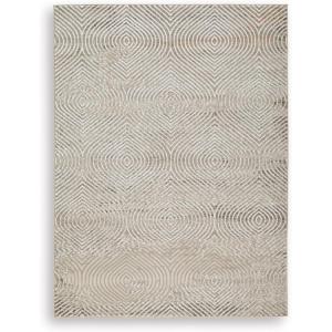 Signature Design by Ashley Bachus Casual Indoor Trellis Rectangular 5 x 7 Area Rug, Brown & Beige(5’3″ x 7′ (Rectangular))