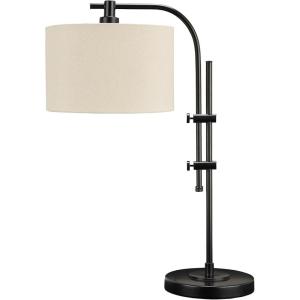 Signature Design by Ashley Baronvale 27″ Modern Metal Adjustable Table Lamp, Black(Black)
