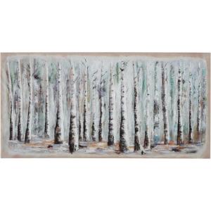 Signature Design by Ashley Calbert Modern Rectangular Nature Gallery Wrapped Canvas Wall Art 60 x 30 Inches, Dark Brown & Green