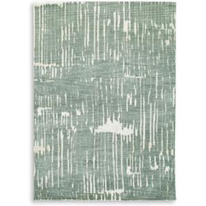 Signature Design by Ashley Cayworth Contemporary Indoor Abstract 8 x 10 Rug, Green & White(7’8″ x 10’4″ (Rectangular))
